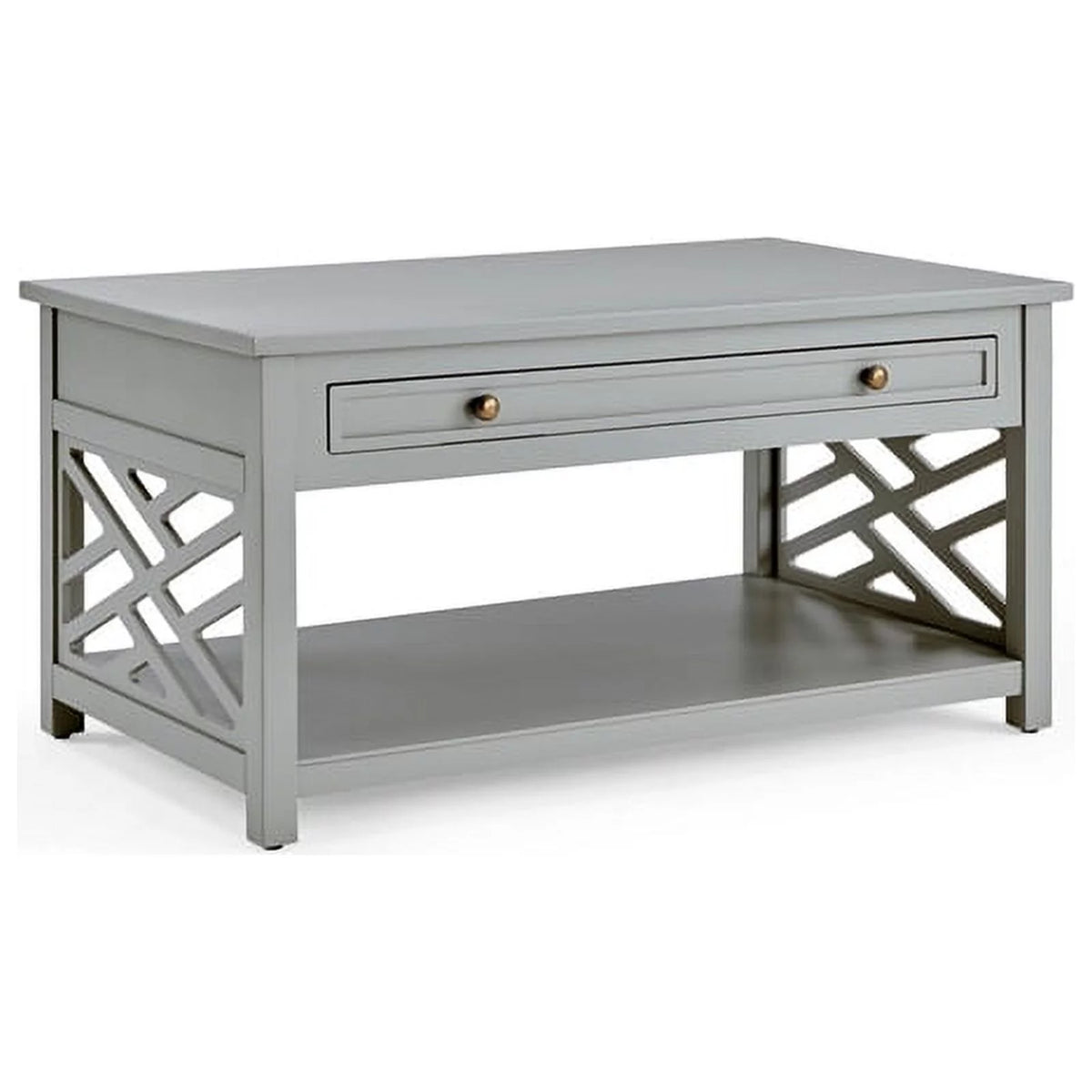 Gray Wood Coffee Table and Two End Tables Set of 3 R696