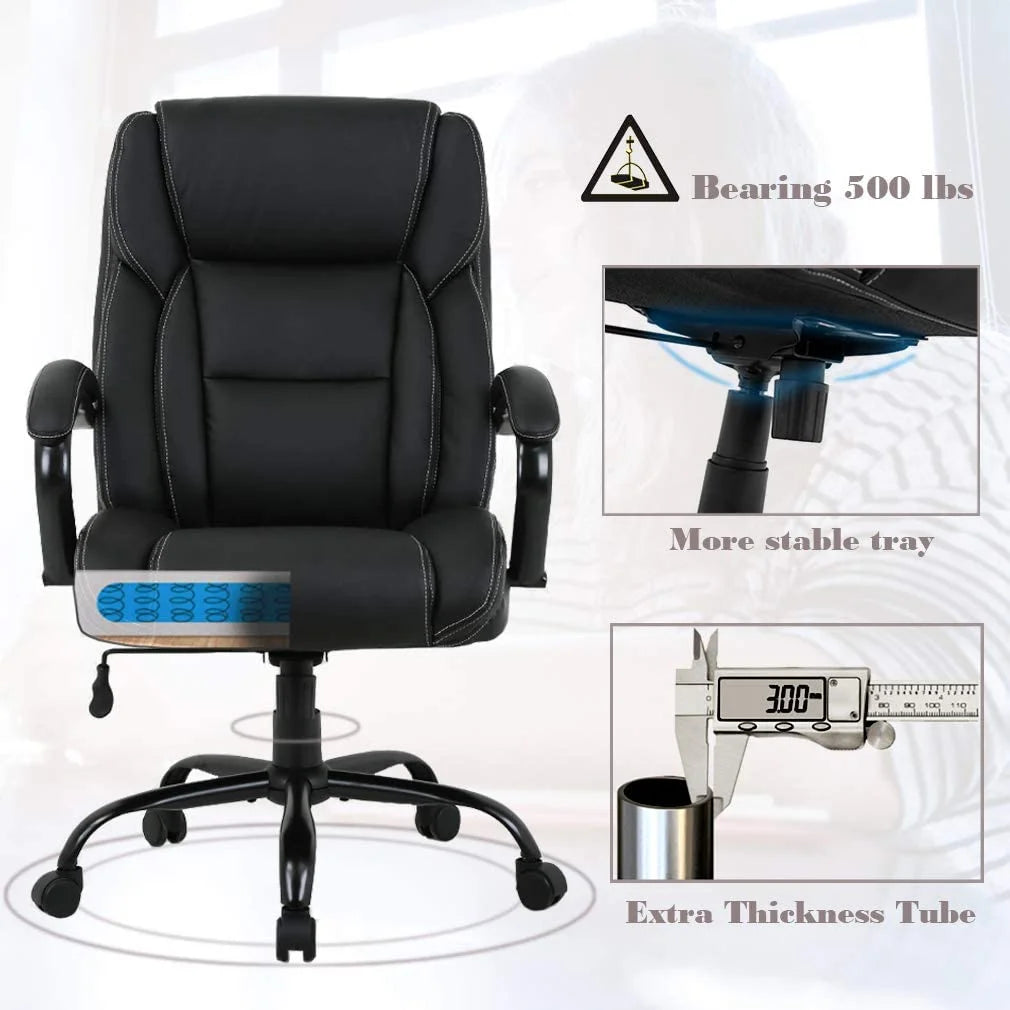 Black High Back Ergonomic Computer Chair with Lumbar Support H52385