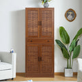 Walnut Storage Cabinet with 4 Doors and a Drawer L830303