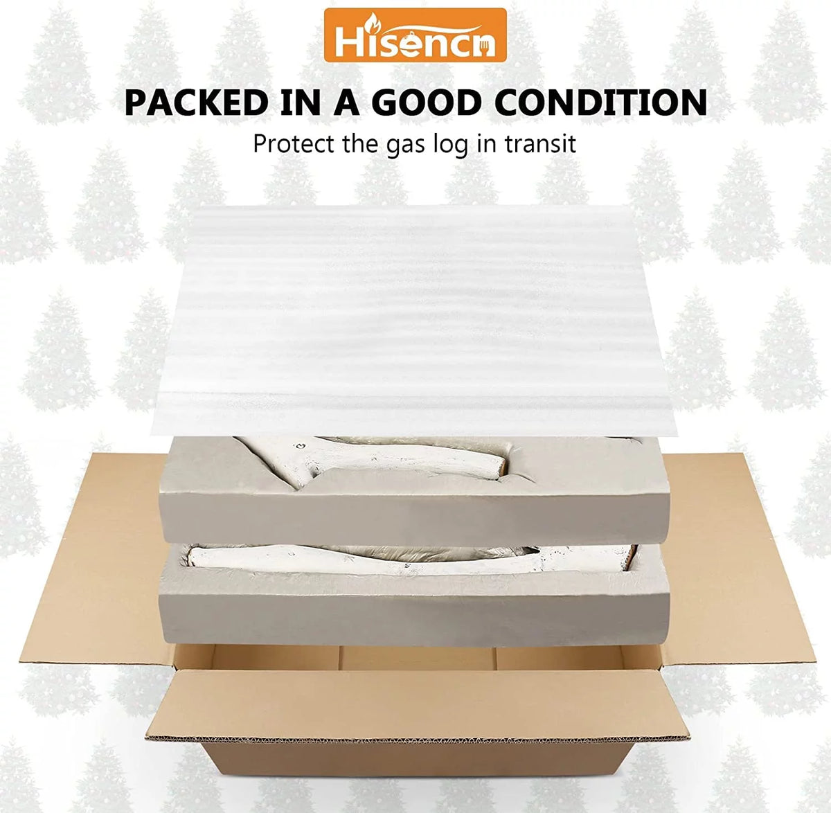 26 inch Ceramic White Birch Gas Fireplace Logs L216887