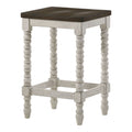 Dark Walnut and Antique White Counter Height Stools Set of 2 Z1436