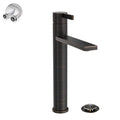 Brushed Gold Single Hole Tall Bathroom Faucet with Pop Up Drain A479794