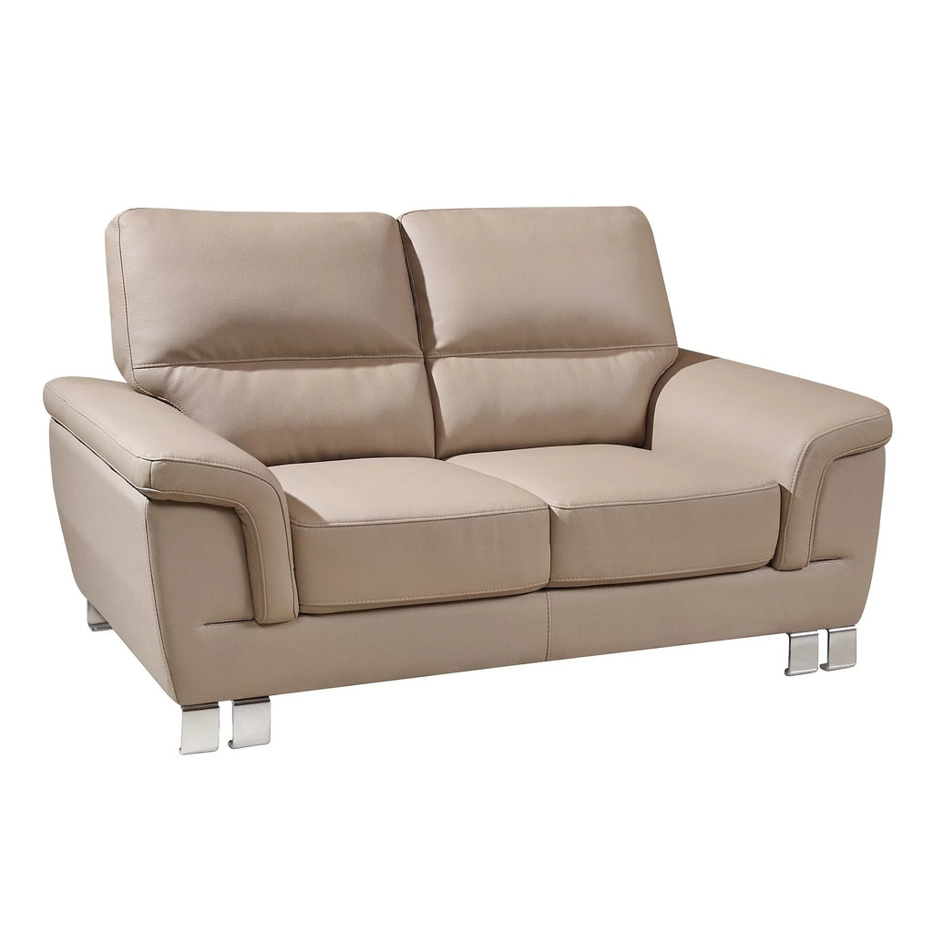 84" Gray Faux Leather Reclining Sofa P5819