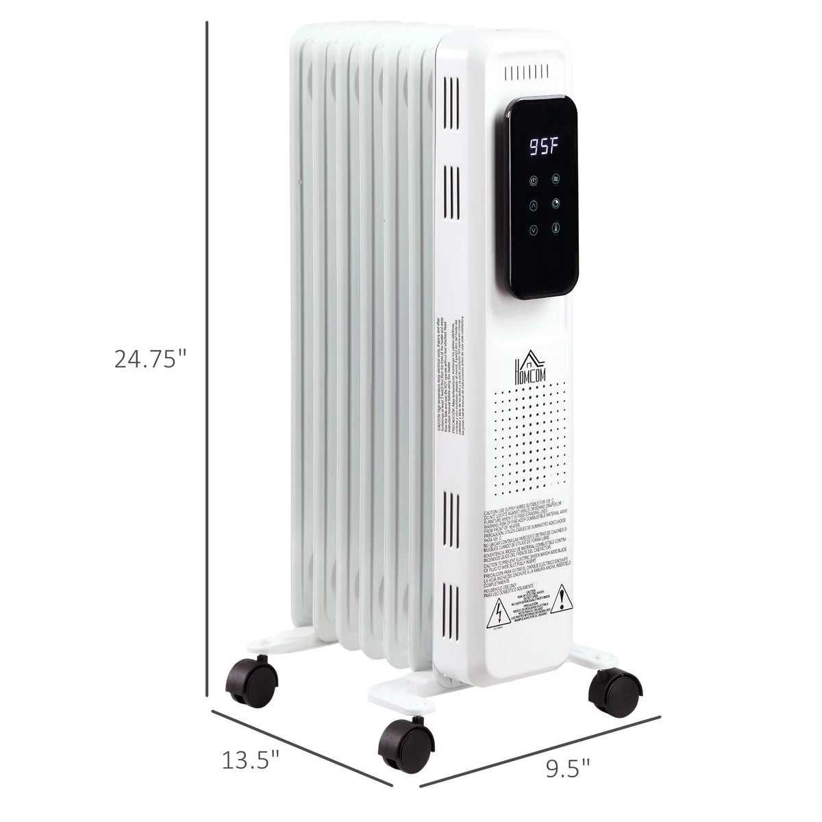 White 1500 W Electric Space Heater with 3 Modes and Timer L913061