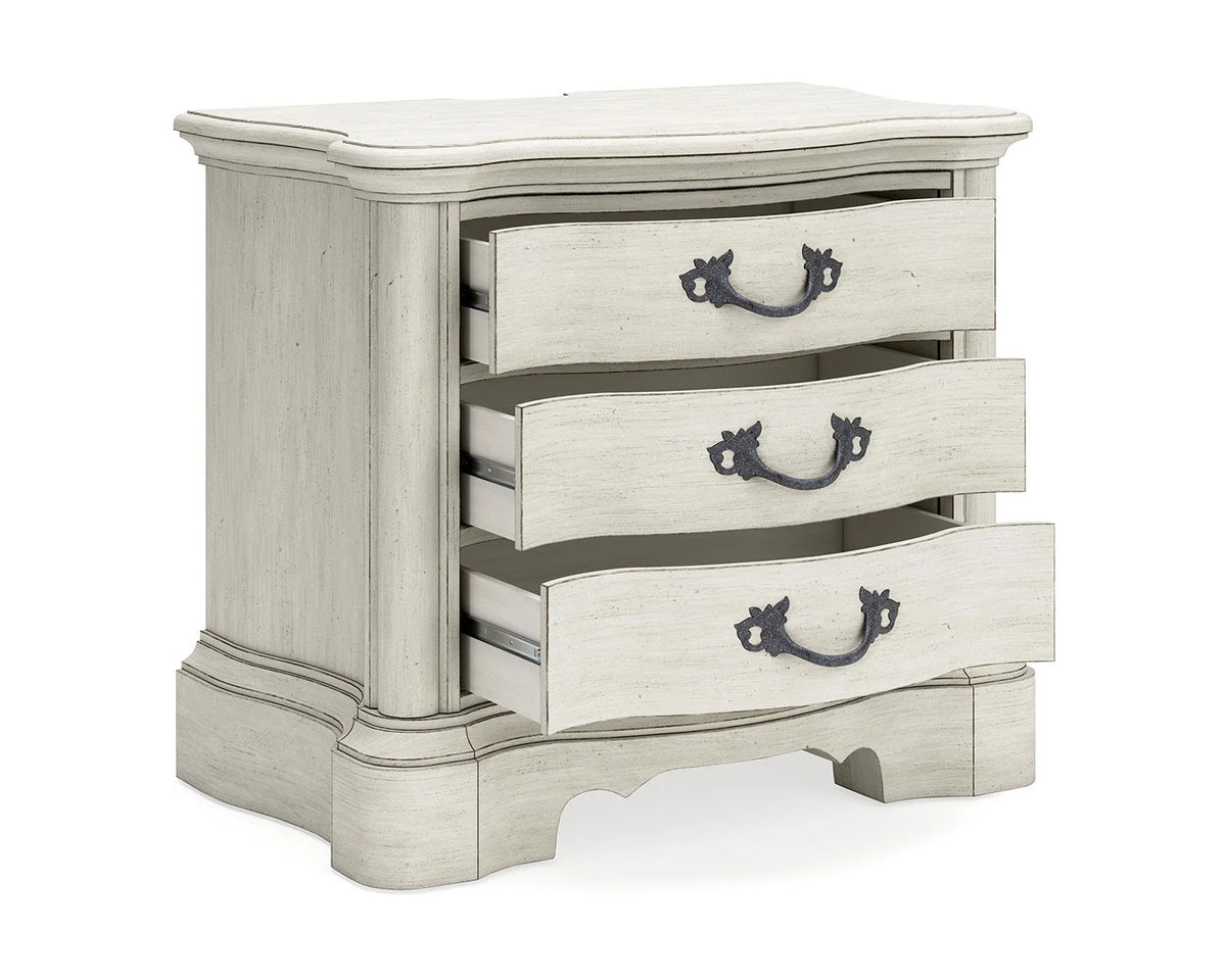 Antique White 3 Drawer Nightstand G315725