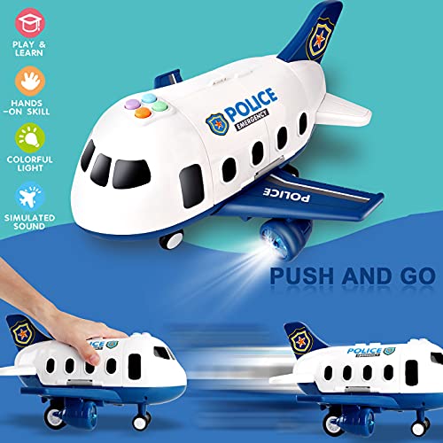 Airplane Toy with Fire Truck Cars and Play Mat S338