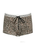 Cheetah Ribbon Lace Tight Shorts H8991