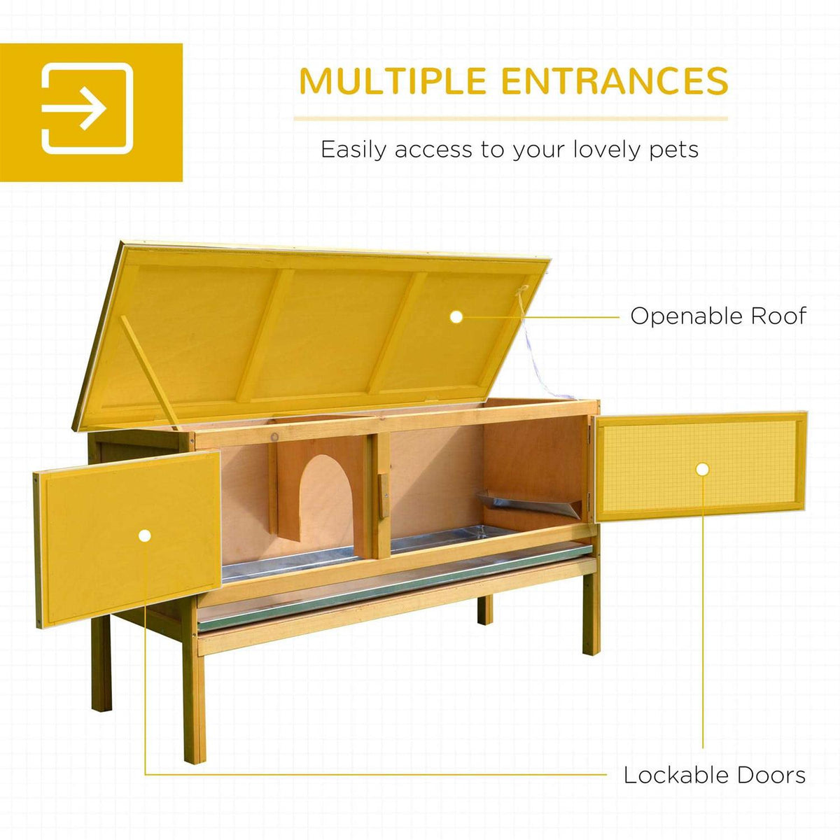 Wooden Rabbit Hutch Z382