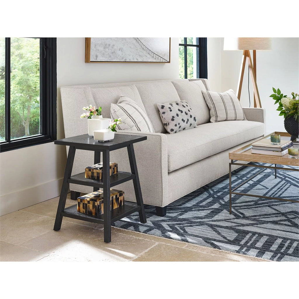 Square End Table in Black Charcoal Oak H784