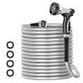 50ft 304 Stainless Steel Garden Hose with Nozzles G314745