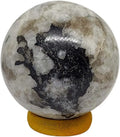 White Moonstone Stone Ball with Stand 40-50 MM B36409
