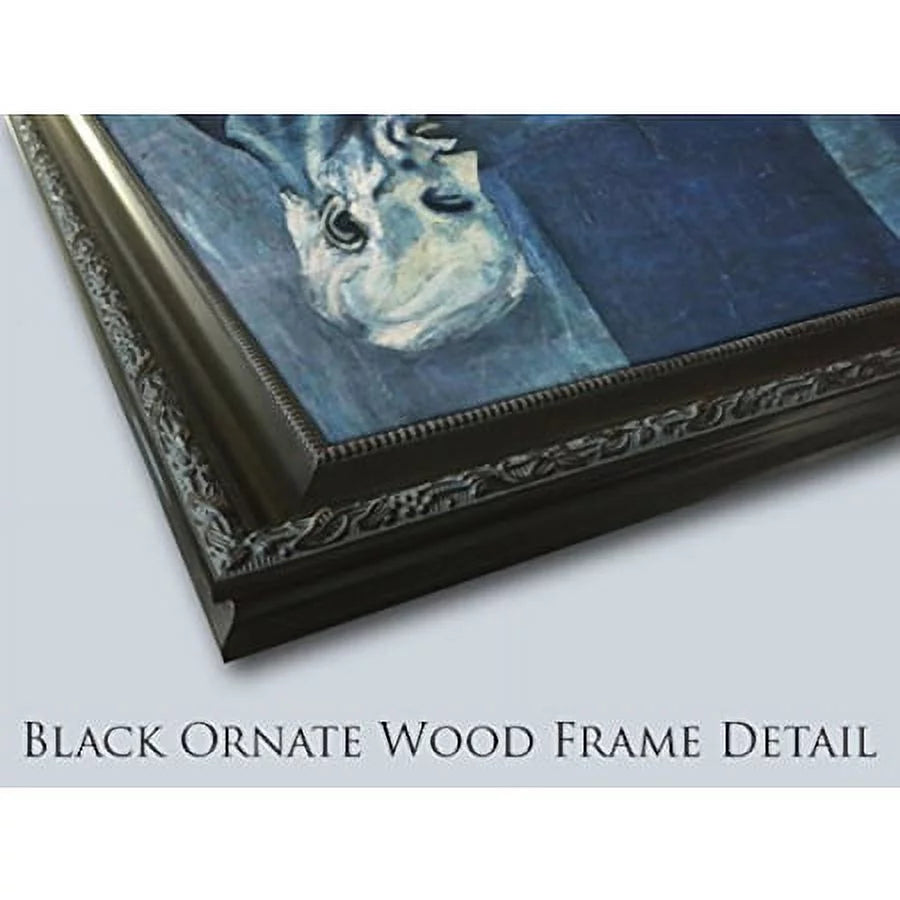 Black Ornate Wood Framed Art Print S196459