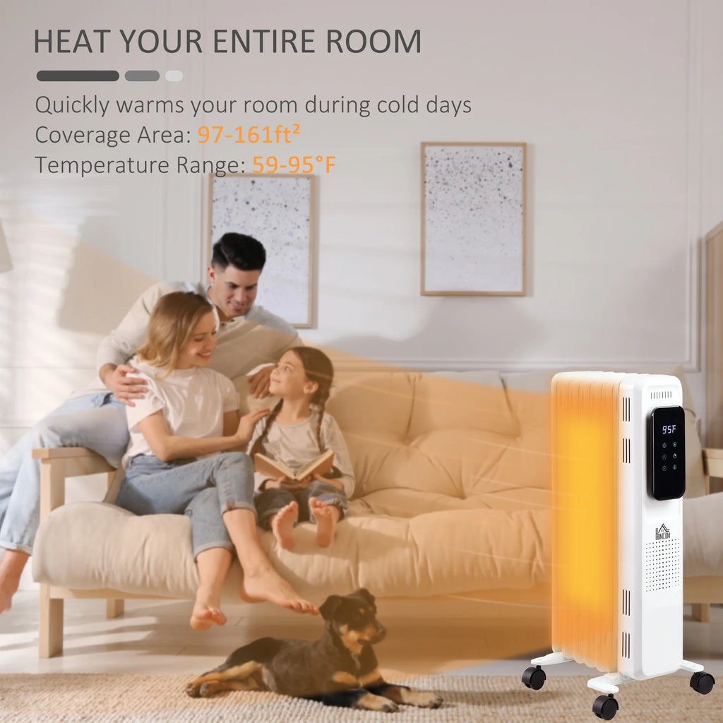 White 1500 W Electric Space Heater with 3 Modes and Timer L913061