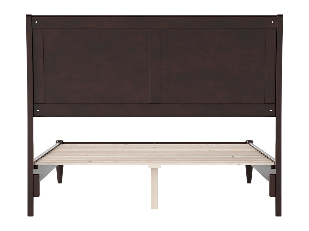 Full Solid Wood Low Profile Sleigh Platform Bed K4983