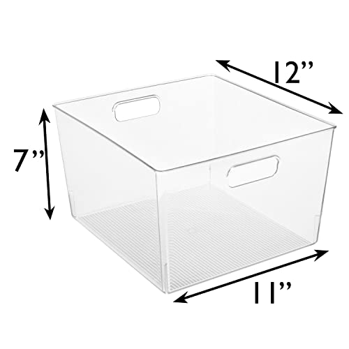Clear Plastic Storage Bins 2 Pack Q61294