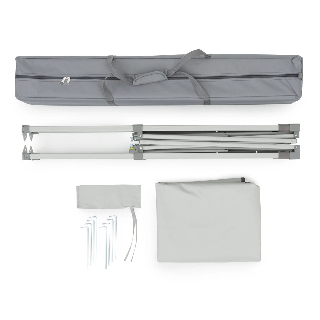 6 x 4 Ft Pop Up Instant Tent Canopy with Half Sun Shade, Gray I39682
