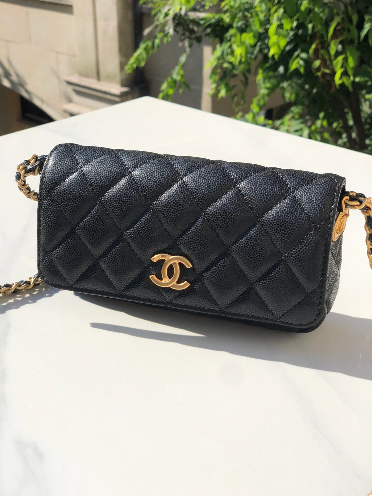 Black Small Flap Shoulder Bag 7.5in/19.2cm J1511