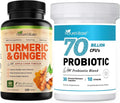 Turmeric & Ginger 120 ct + Probiotics 70 Billion CFU 30 ct G817