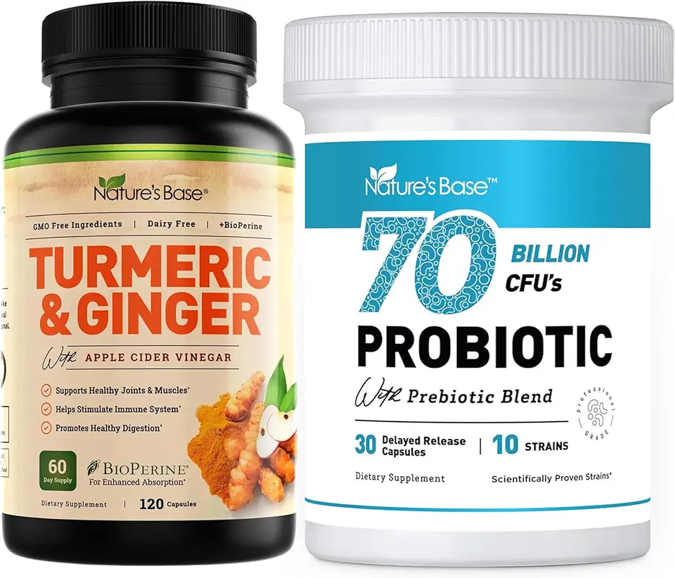 Turmeric & Ginger 120 ct + Probiotics 70 Billion CFU 30 ct G817