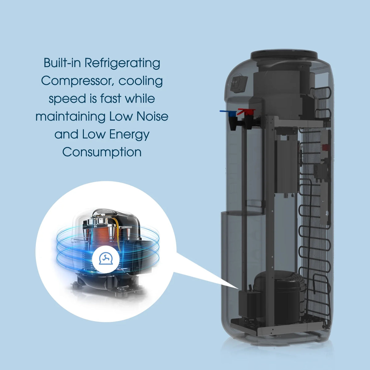 Hot and Cold Water Cooler Dispenser with Child Safety Lock E973258