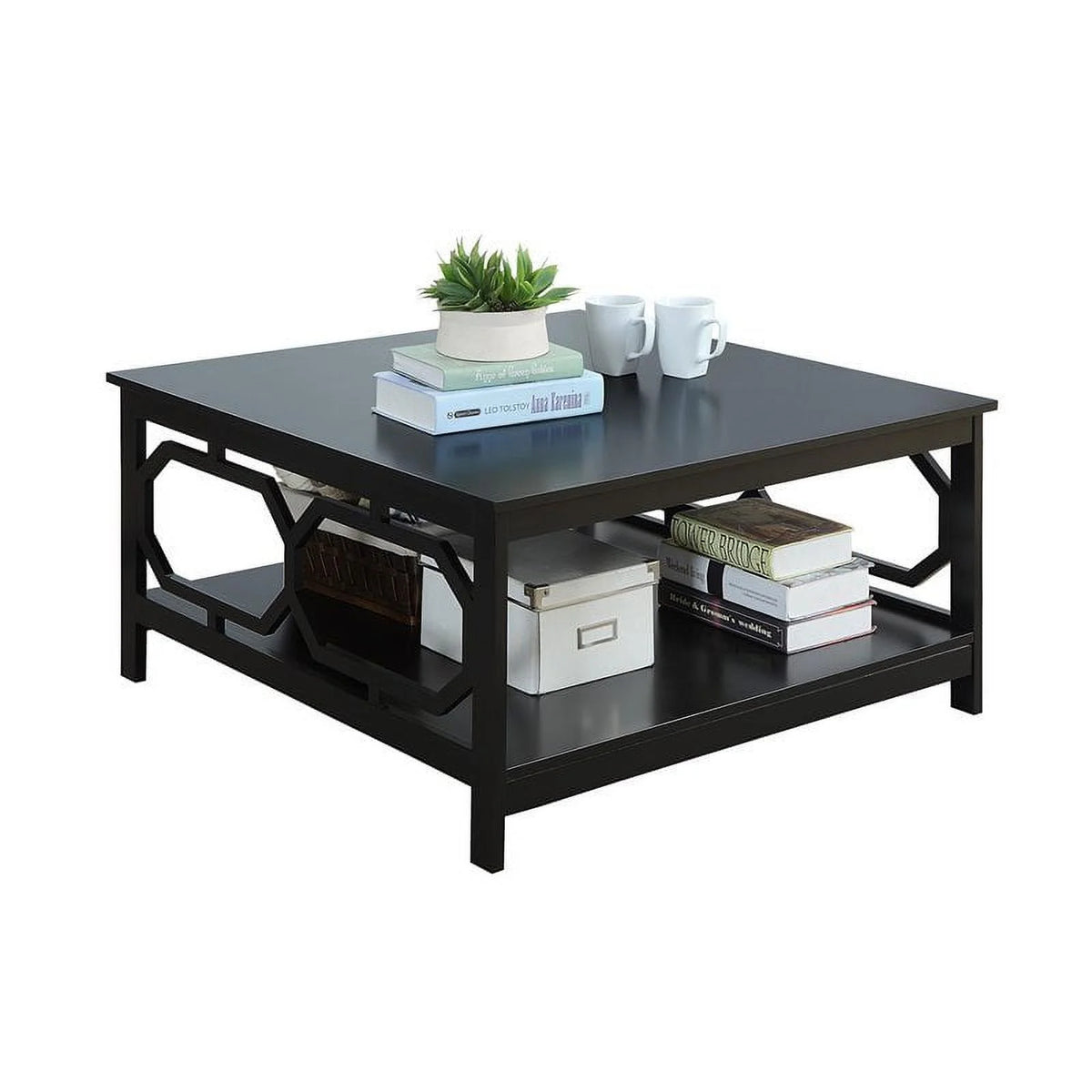 Black Wood Square Coffee Table G834288