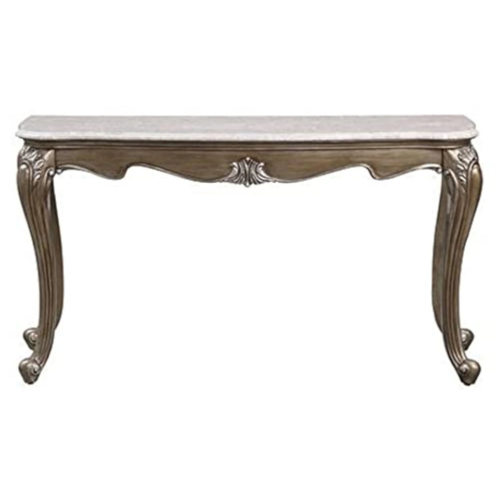 Sofa Table, Marble Top & Antique Bronze Finish S1770