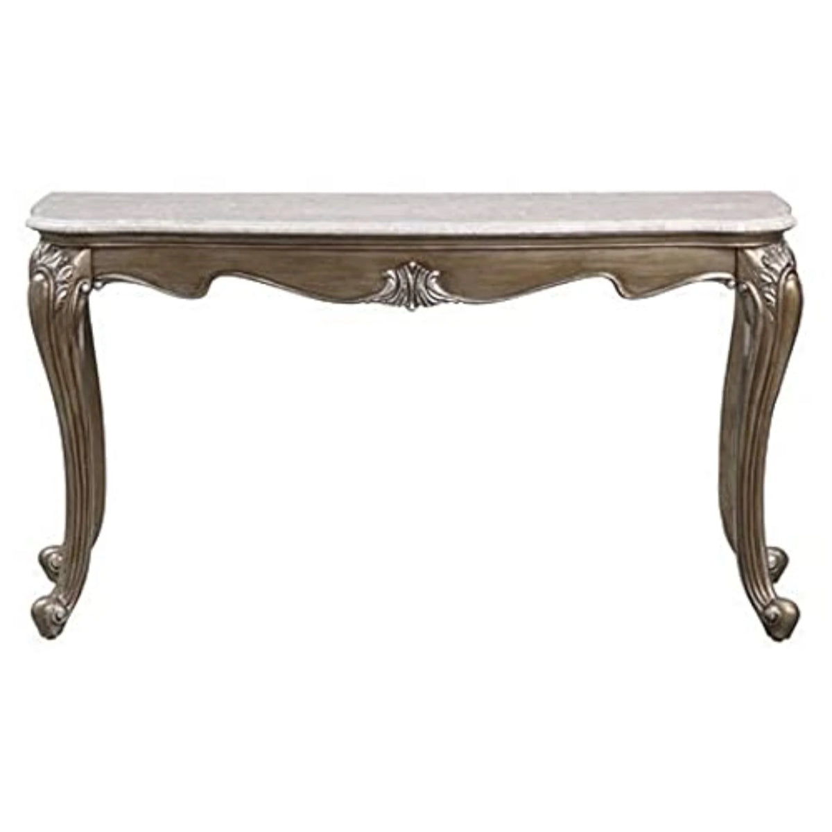 Sofa Table, Marble Top & Antique Bronze Finish S1770