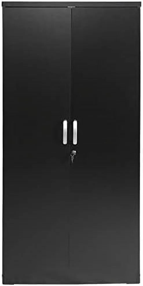 Black Wood Two Door Armoire Wardrobe Cabinet L358844