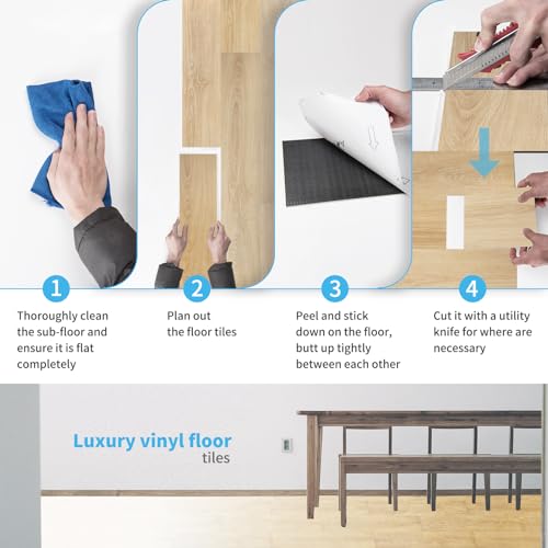 Peel and Stick Vinyl Wood Plank Floor Tile 36-Pack R818916