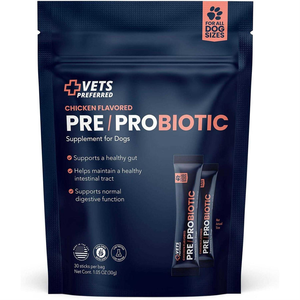 Chicken Flavored Pre-Probiotic Powder Supplement for Dogs 30 Sticks G4917