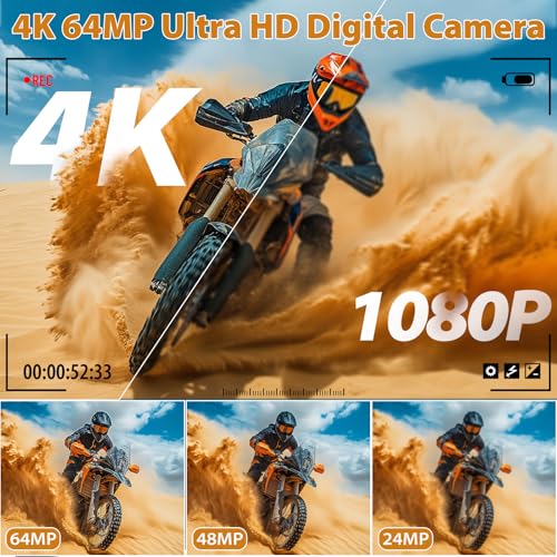 4K 64MP Digital Camera with 18X Digital Zoom K1716