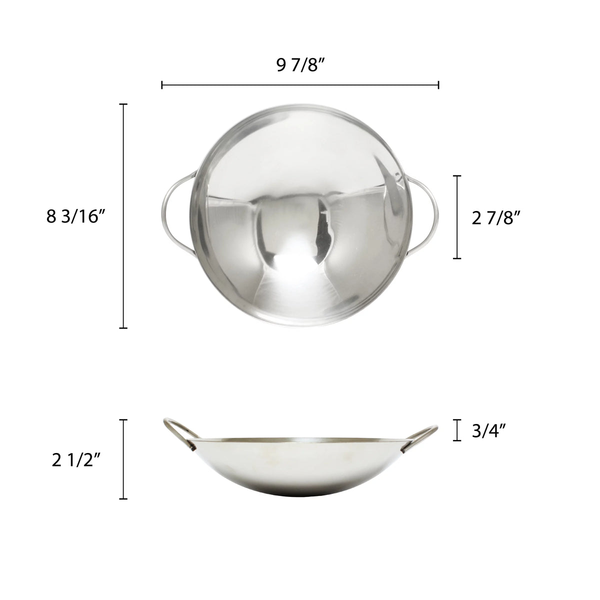 8" Stainless Steel Wok B631837