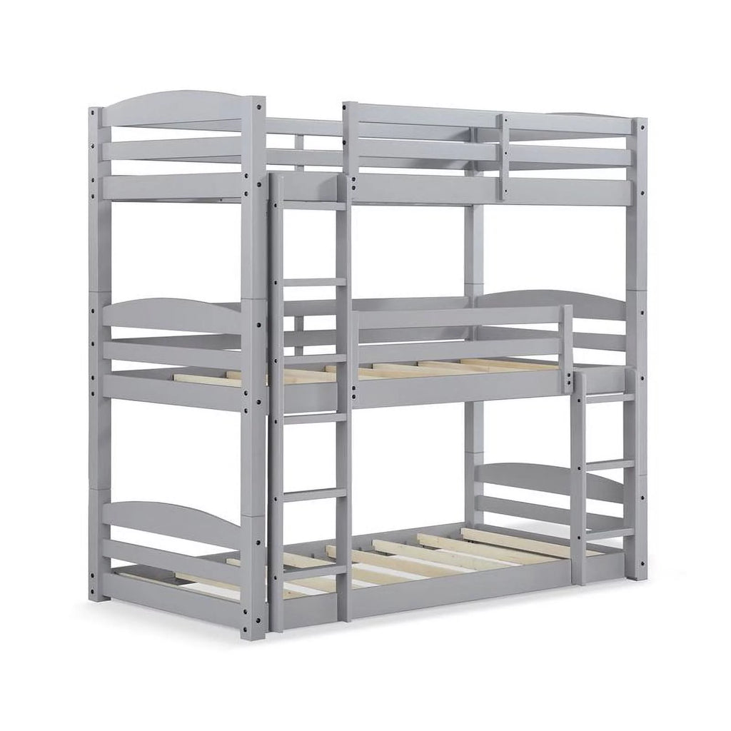 Gray Triple Floor Wood Bunk Bed F988420