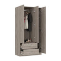 Light Gray Manufactured Wood Two Drawers Combo Dresser B817