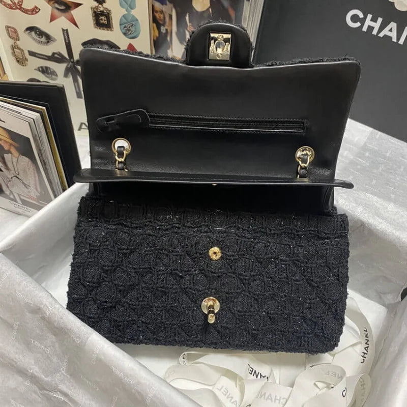 Black Tweed Bag H995