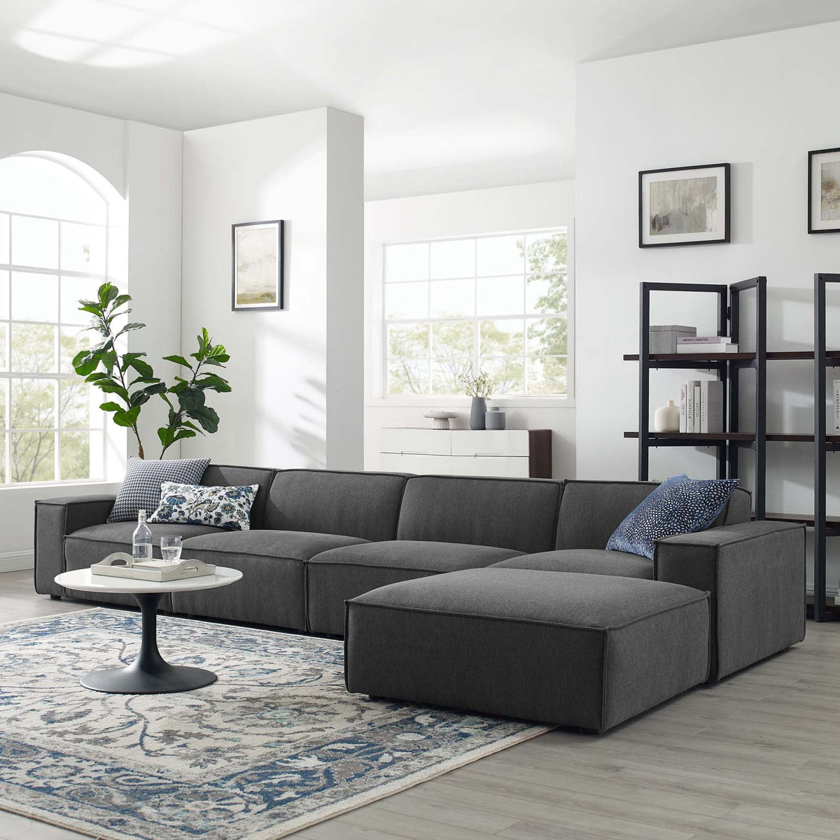 Charcoal 5-Piece Sectional Sofa M59381