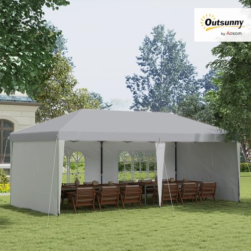 10' x 20' Pop Up Canopy Tent with 4 Sidewalls, White A173242