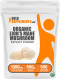 Organic Lion's Mane Mushroom Extract Powder 1000mg 500g I89082