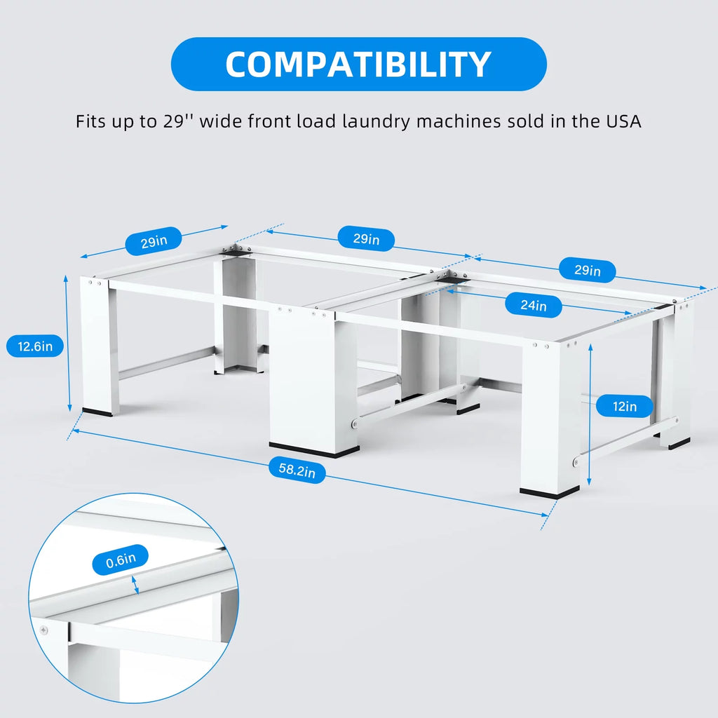 White 2-in-1 Laundry Pedestal B60097