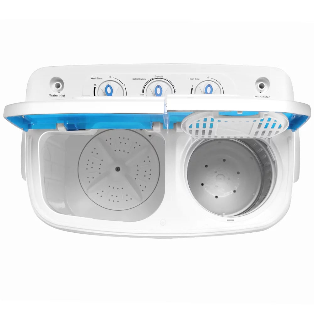 Portable 15lbs Mini Twin Tub Semi-automatic Laundry Washer E603031
