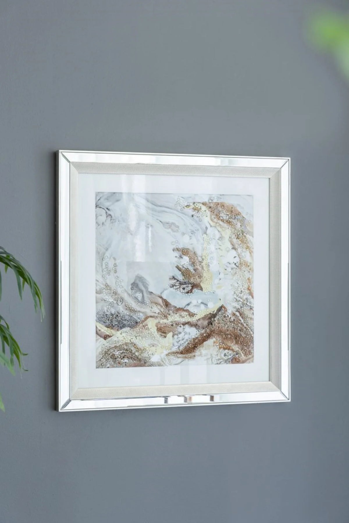 Crystal Swirls Mirror Framed Wall Art W478539