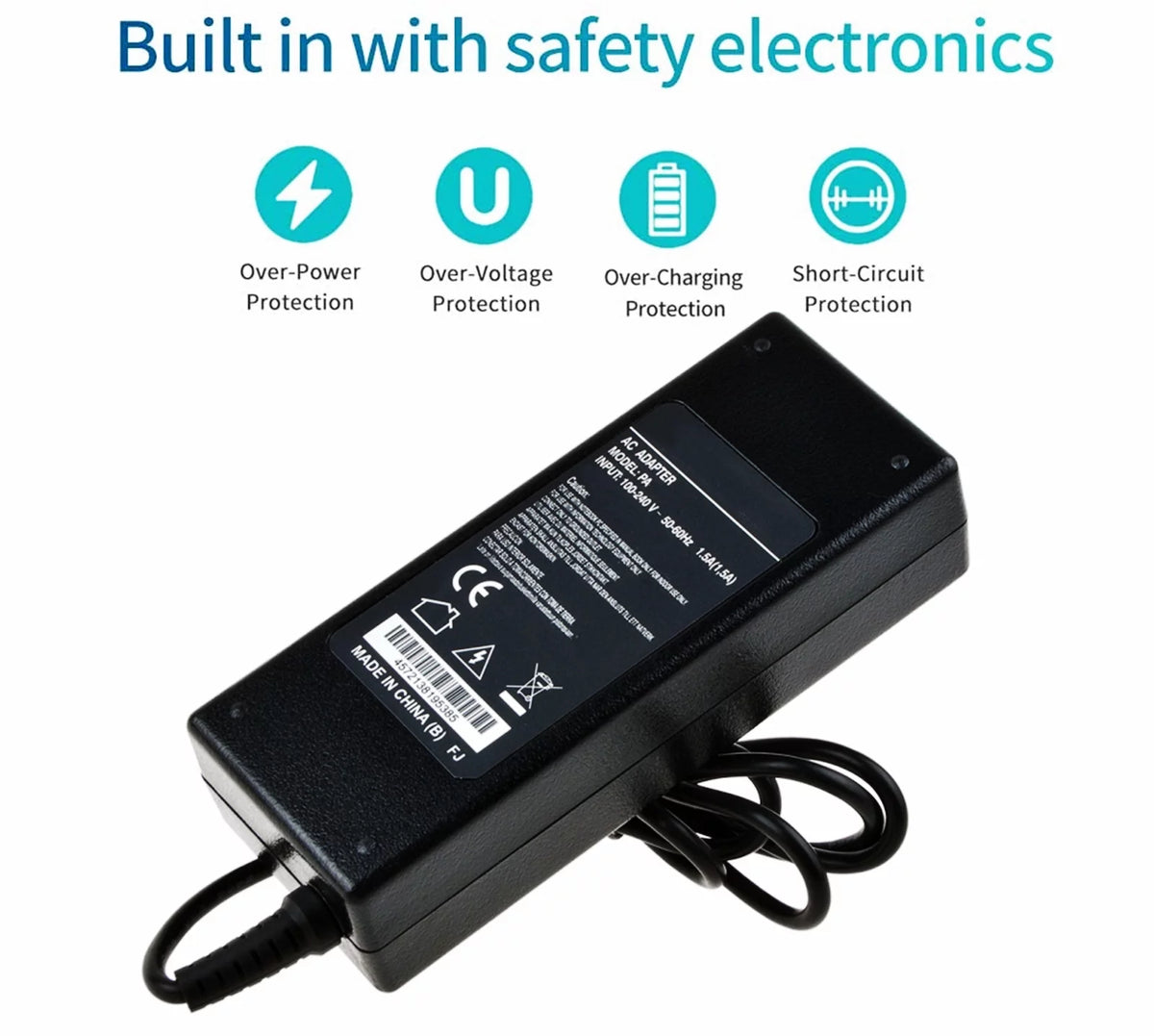 56V AC DC Adapter Power Supply Cord Cable Charger H357
