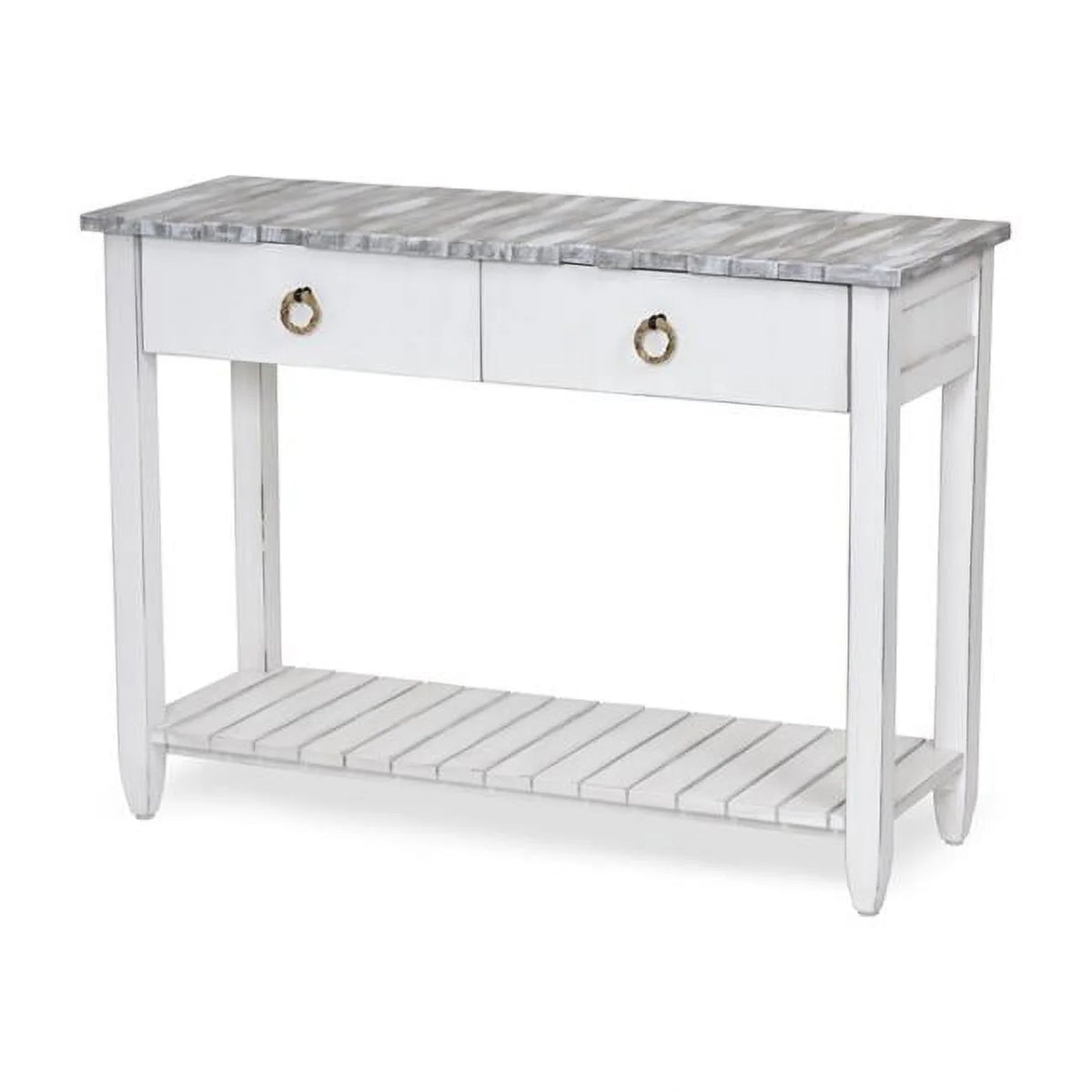 30 x 42 x 14 in. Gray & White Console Table P297