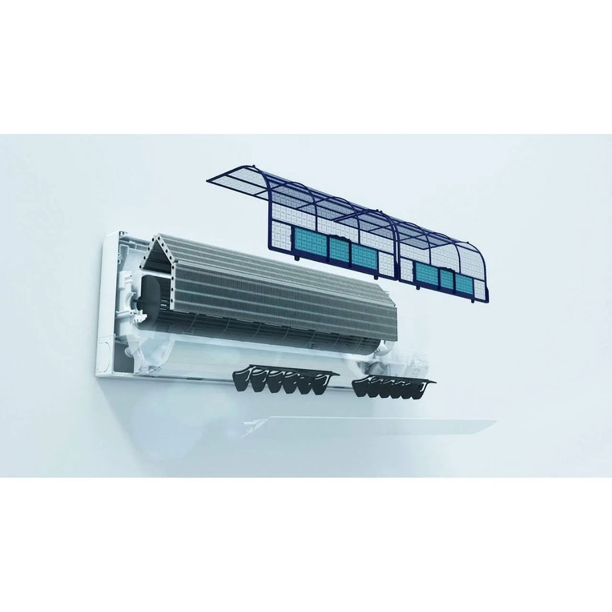 9000 BTU Wall Mounted Heat Pump Air Conditioning System O96498