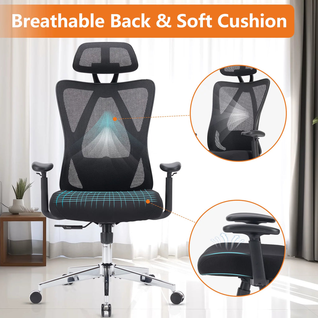 High Back Ergonomic Mesh Office Chair with Headrest Y2702