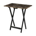 Tray Table Set Faux Marble Brown H4376