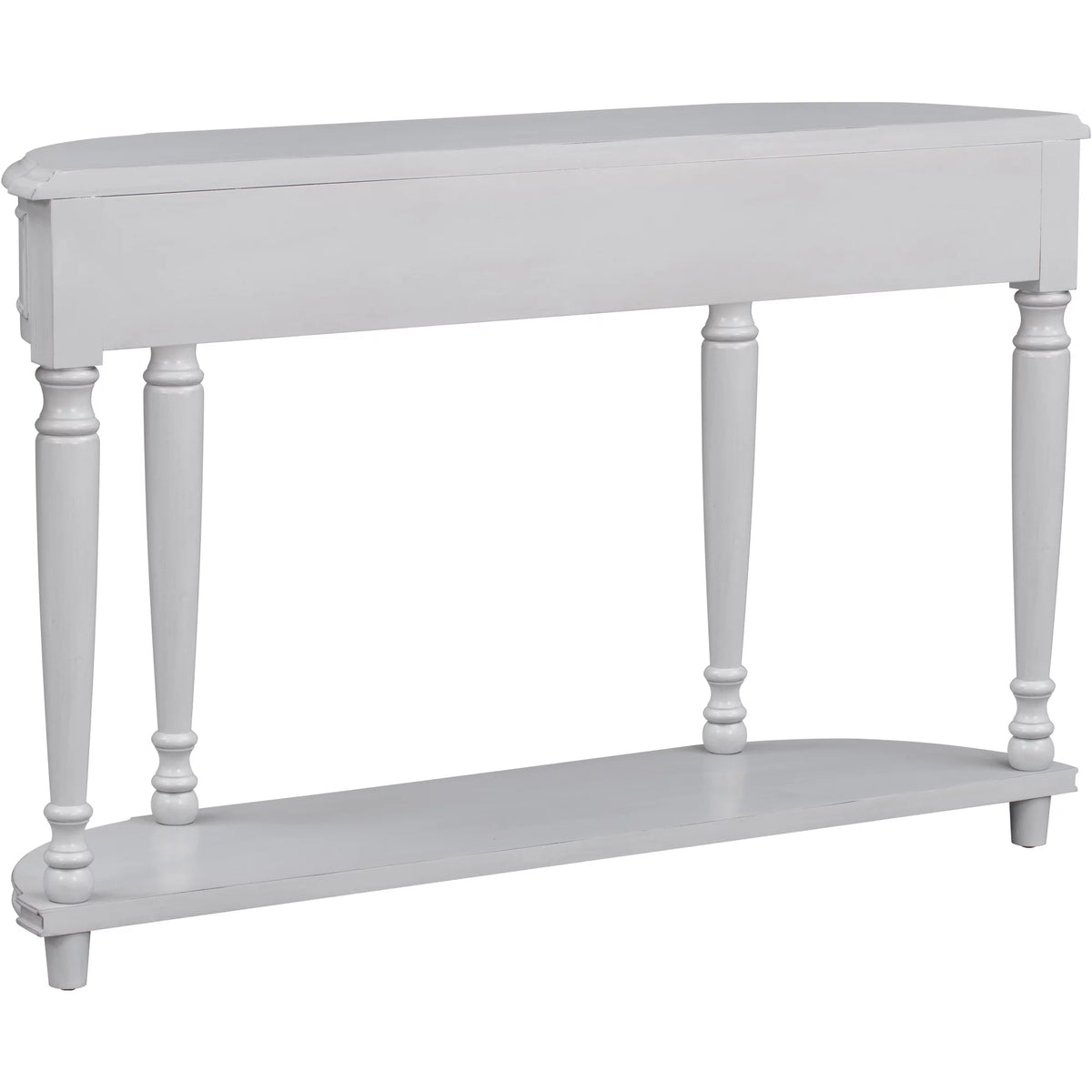 52'' Solid Wood Curved Console Table with 2 Drawers and 1 Shelf F837585