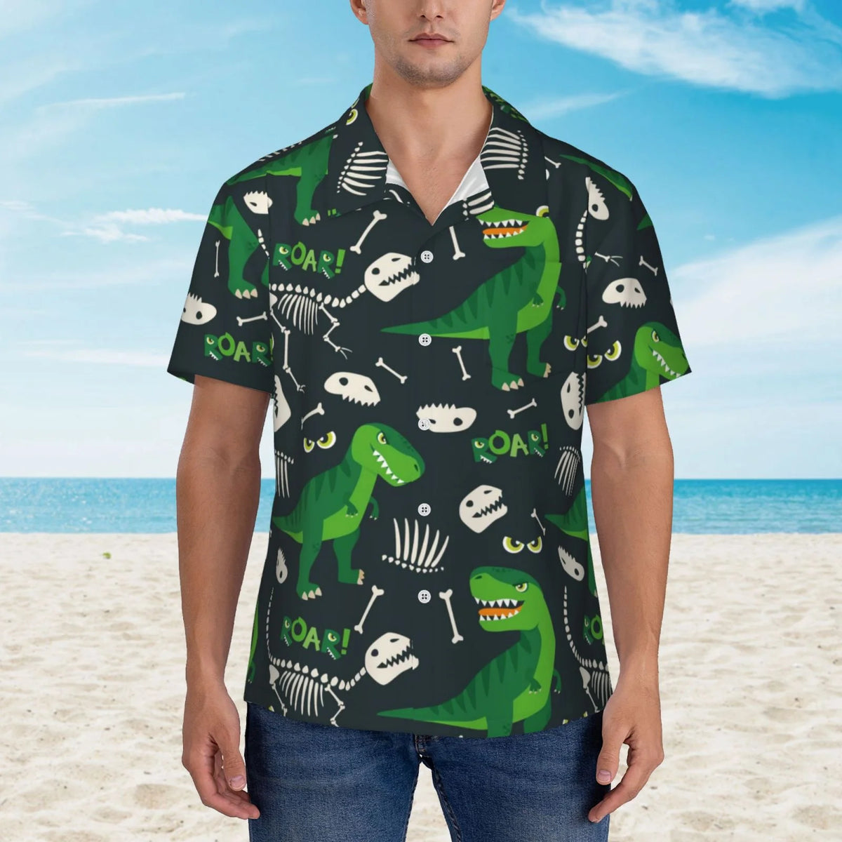 Hawaiian Shirt Men Casual Button Down Short Sleeve Z663144
