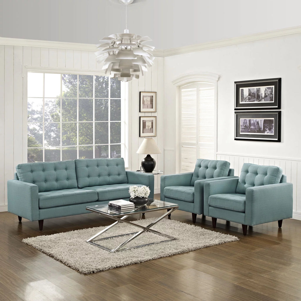 Blue Sofa and Armchairs Set of Three M410955
