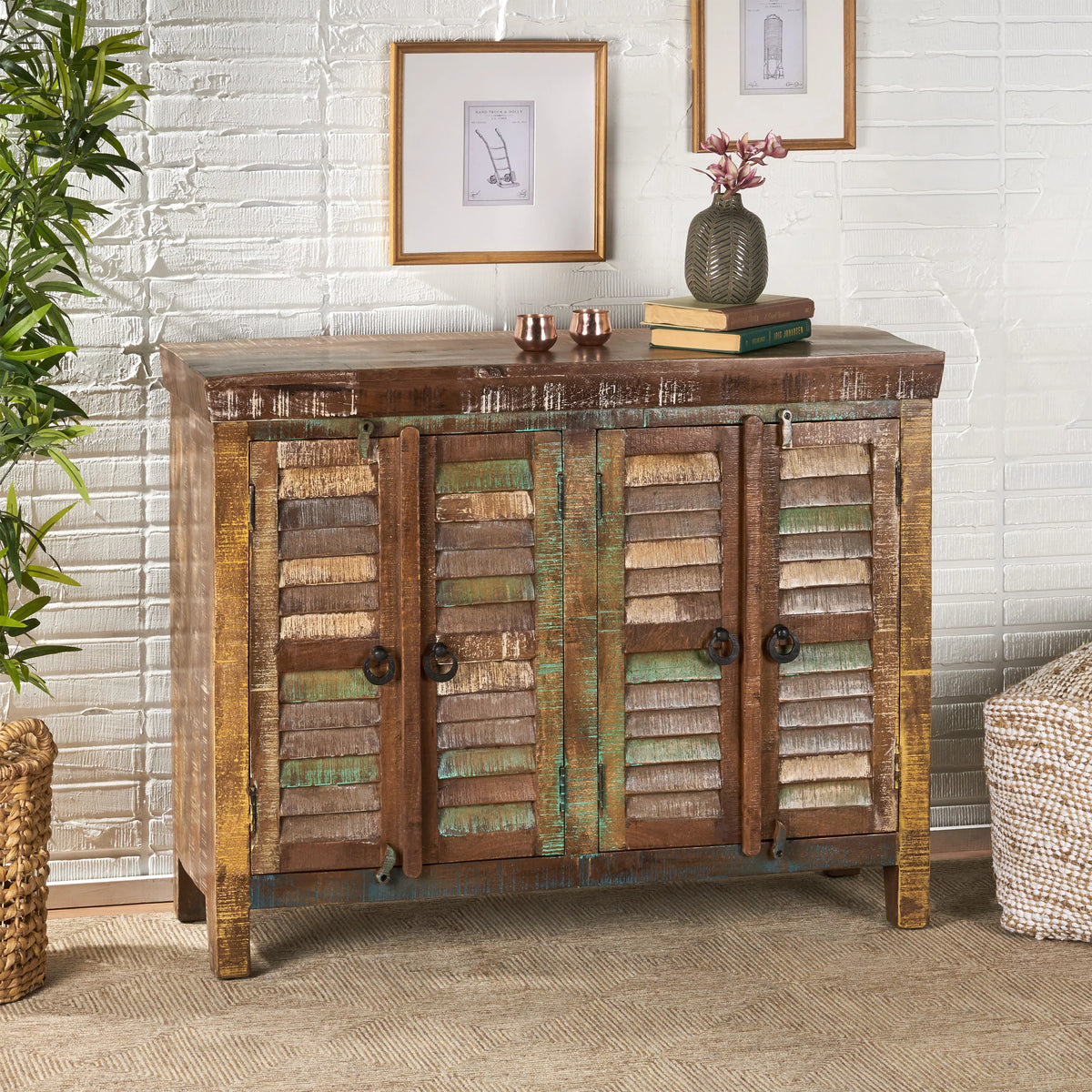 Recycled Wood Cabinet J4150
